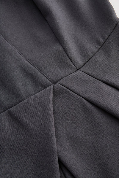 Sophisticated Sleeveless Peplum Jumpsuit In Charcoal Gray