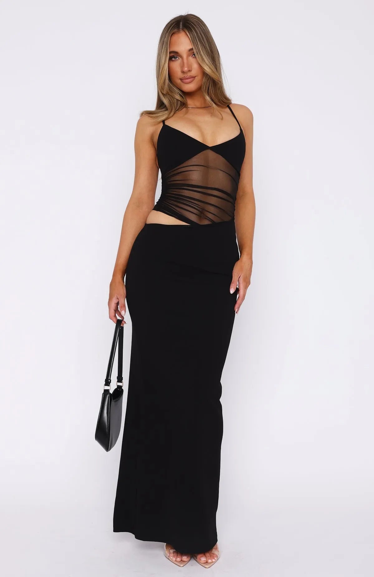 Celeste Sheer Panel Maxi Dress