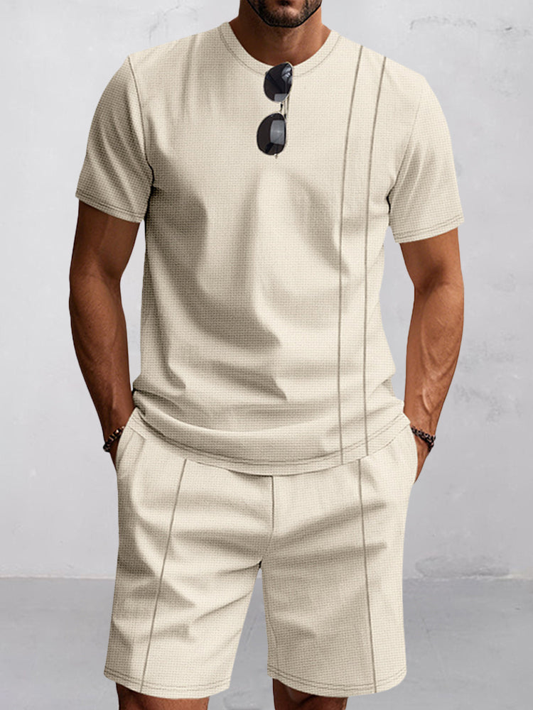 Athleisure Loose Fit waffle 2-Piece Set