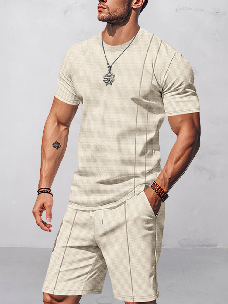 Athleisure Loose Fit waffle 2-Piece Set