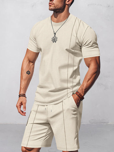 Athleisure Loose Fit waffle 2-Piece Set