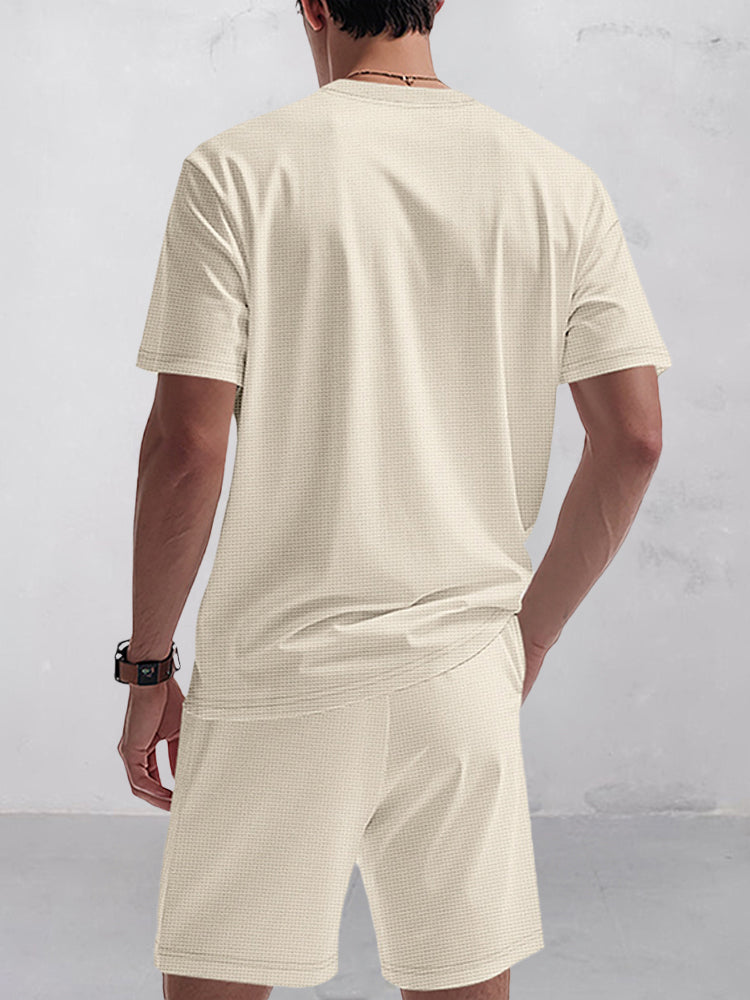 Athleisure Loose Fit waffle 2-Piece Set