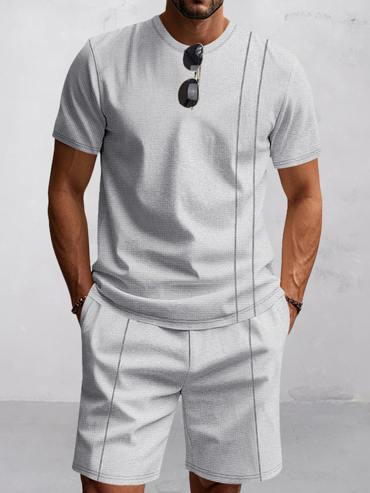 Athleisure Loose Fit waffle 2-Piece Set